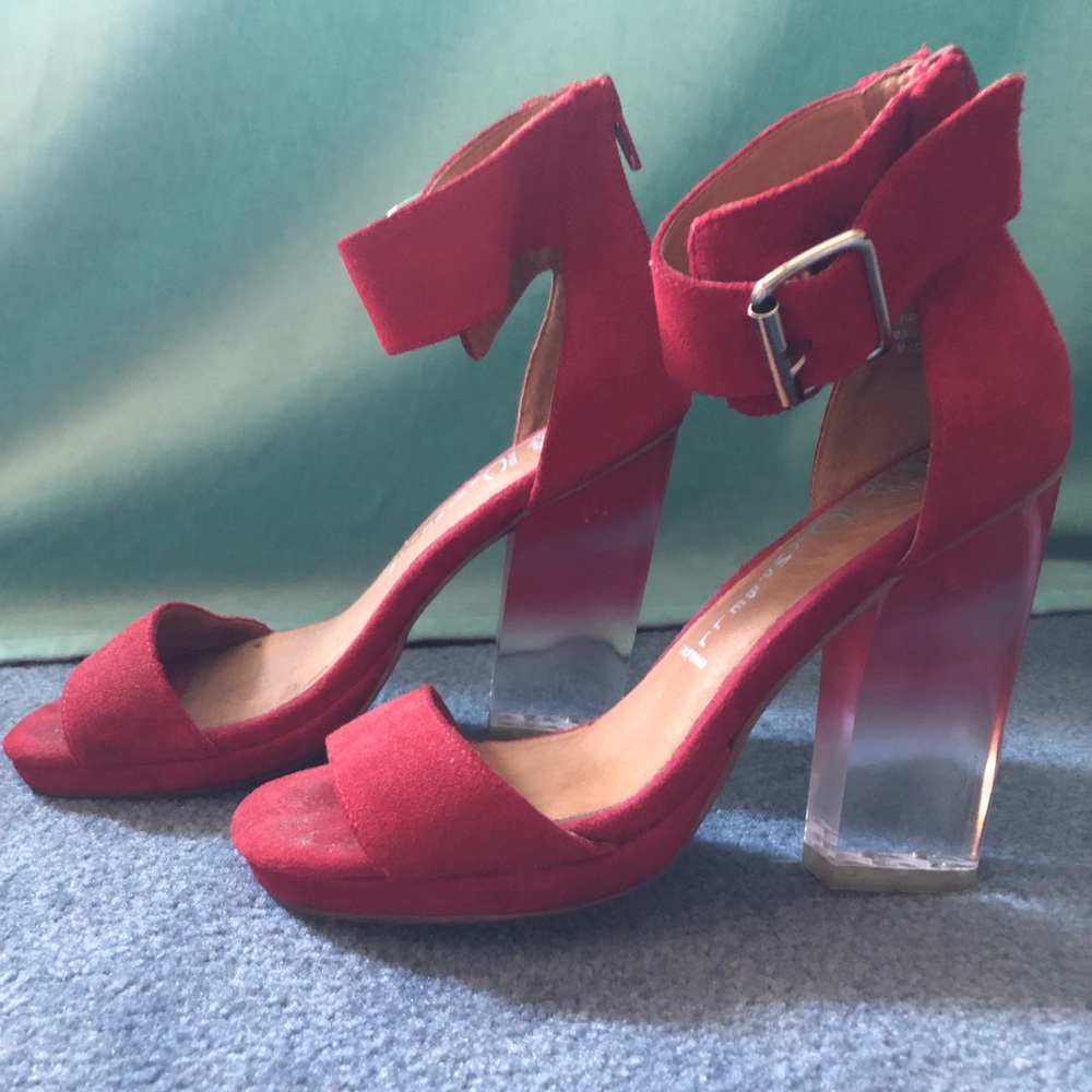 Jeffrey Campbell Red Ombré Lucite Heels